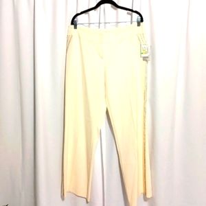 City DKNY Women's Plaza Pant W/ Side Embellish NWT  Cream Size 12